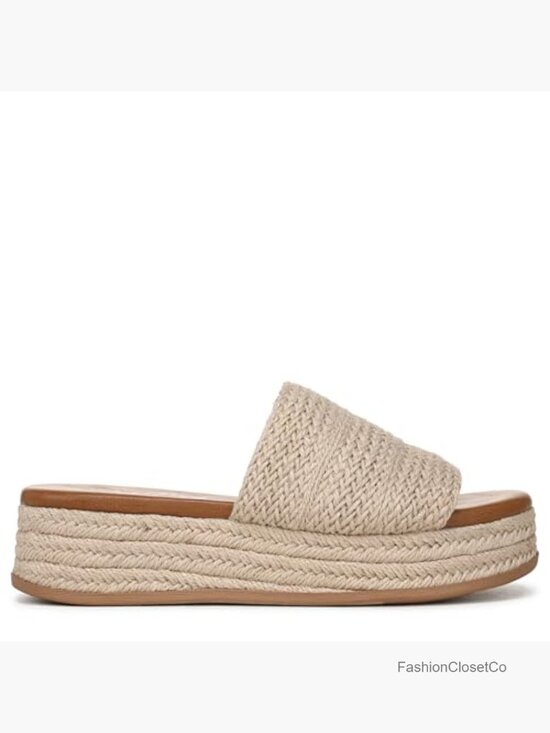 Espadrille Slide Sandals with 2\